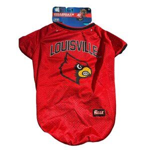 Collegiate Team Pet Jersey Louisville Cardinals Dog Shirt Size L 20" - 24" NWT